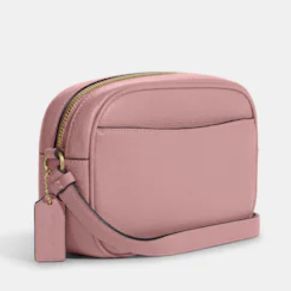 Coach Pebbled Leather Jamie Mini Camera Bag True Pink / Gold Hardware Nwt - Picture 10 of 11